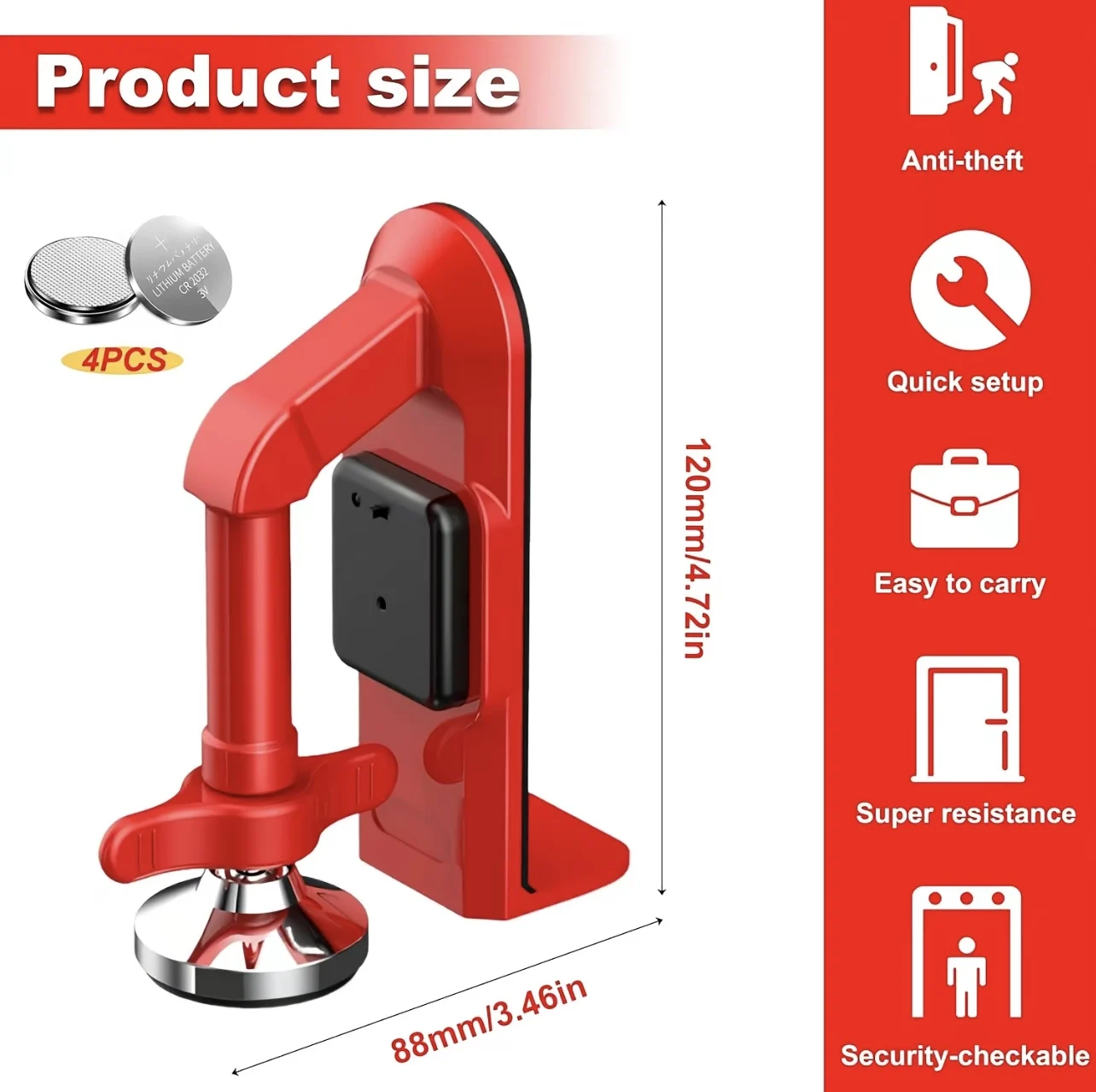 1 pz Fermaporta Portatile con  - Door Stop Alarm recensione e prezzo