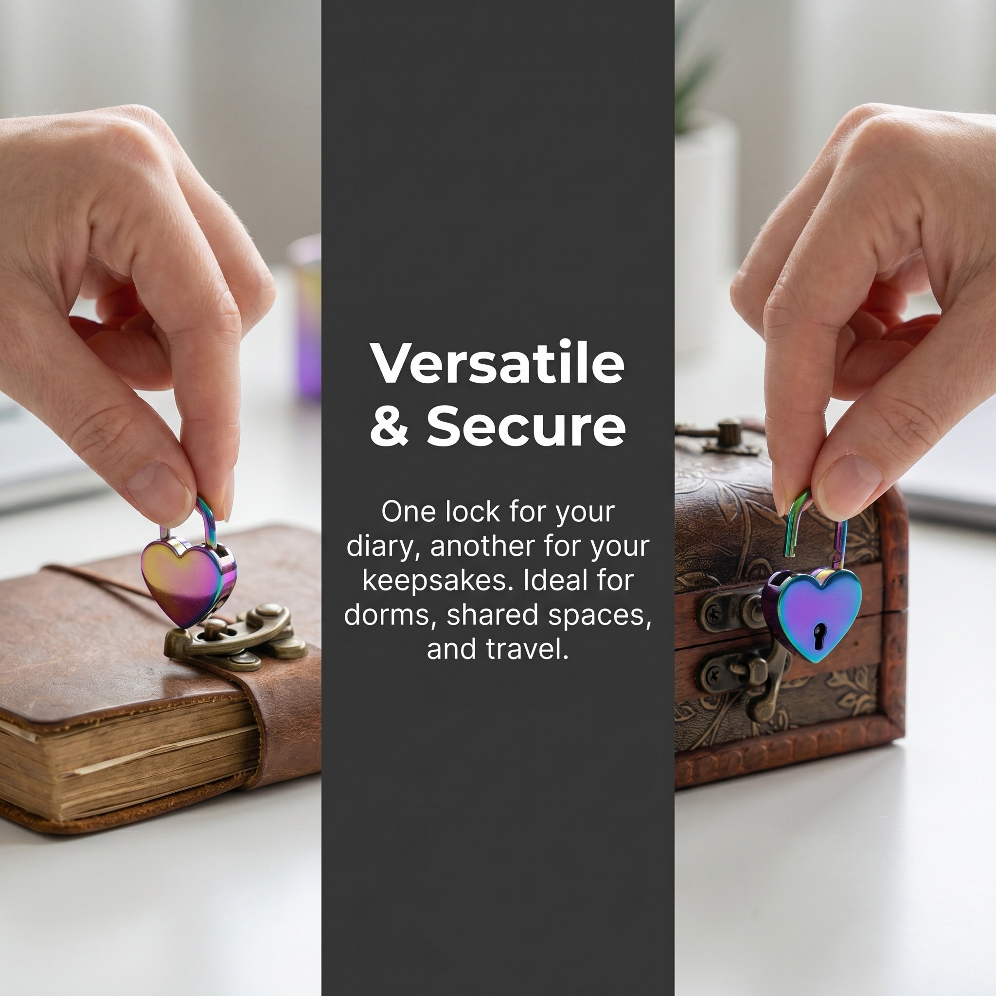 Set di 2 Mini Lucchetti a Form - Lockbox Key Secure recensione e prezzo